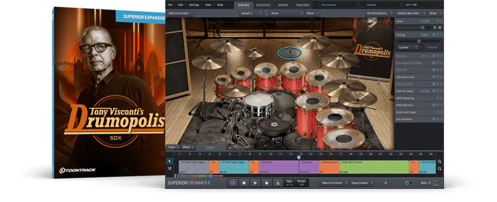 Toontrack SDX -  Tony Visconti's Drumopolis